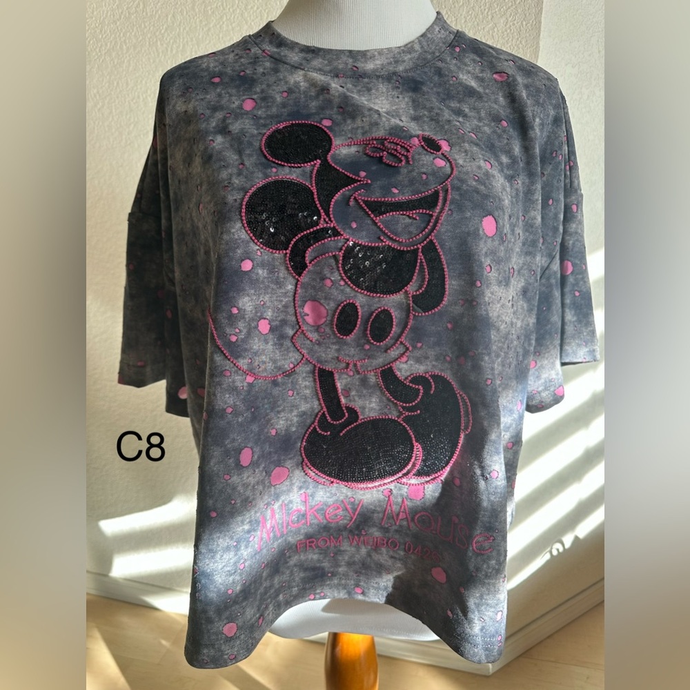 Mickey Mouse women Shirt - Gray and Pink